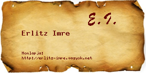 Erlitz Imre névjegykártya