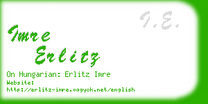 imre erlitz business card